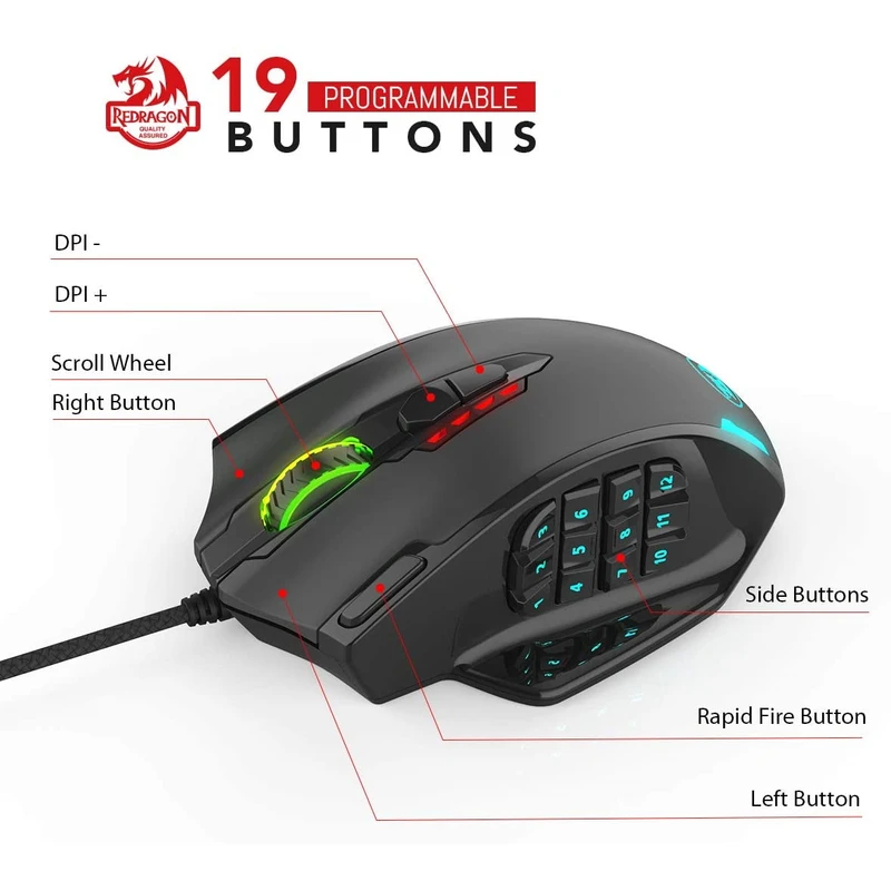 موس گیمینگ Redragon Impact M908